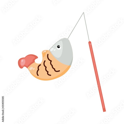Fish caught on the fishing rod