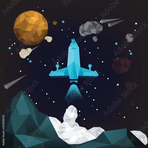 Spacecraft in outer space