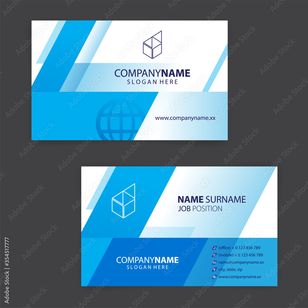 blue and white business cards design, vector eps 10 blue and white business cards design, vector eps 10