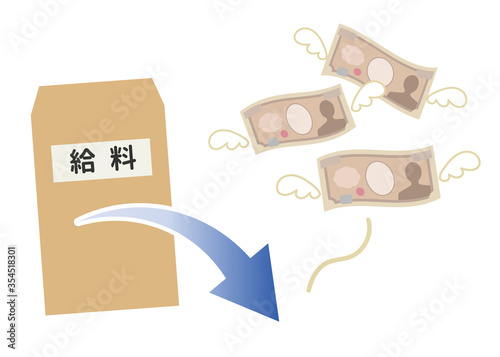 給料が下がるイメージ
