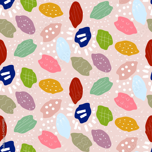 hand-drawn abstract seamless pattern. Can use for print, template, fabric, presentation, textile, banner, poster, wallpaper, digital paper
