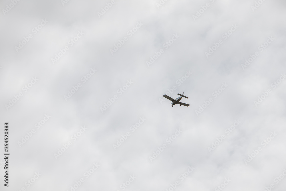 small airplane in sky small airplane in sky