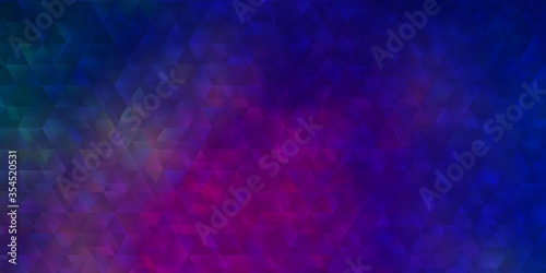 Light Blue  Red vector background with lines  triangles.