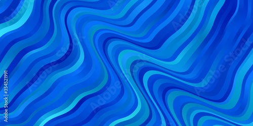 Light BLUE vector backdrop with bent lines. Abstract illustration with bandy gradient lines. Pattern for websites, landing pages.