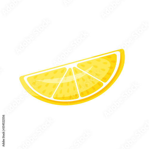Lemon slice cartoon vector illustration