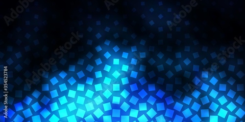 Dark BLUE vector pattern in square style. New abstract illustration with rectangular shapes. Design for your business promotion.