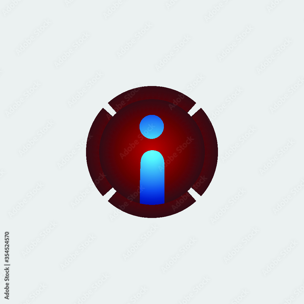 Business corporate initial circle 3d letter i logo design template vector. Red color 3D circle logo icon vector template. Business corporate initial circle 3d letter i logo design template vector. Red color 3D circle logo icon vector template.
