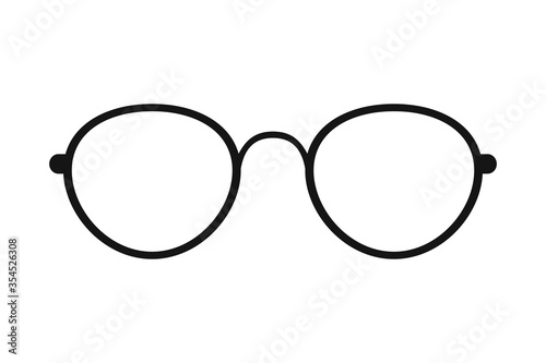 Round glasses icon symbol. Vector illustration. photo