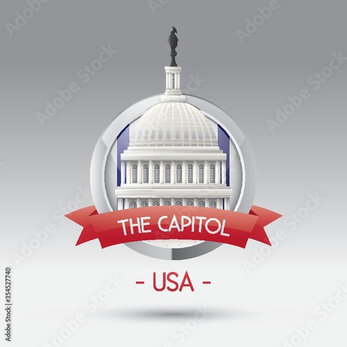 USA capitol label