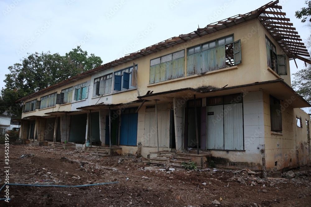 abandoned house in the village