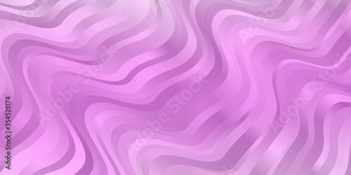 Light Pink vector background with curved lines. Illustration in abstract style with gradient curved. Smart design for your promotions.