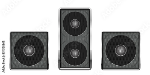 MobileAudio speaker vector design illustration isolated on white background
