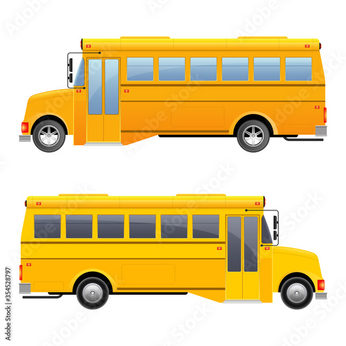 School bus vector design illustration isolated on white background
