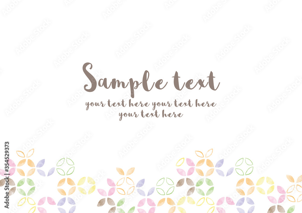 七宝つなぎ_和模様_フレーム_水彩01