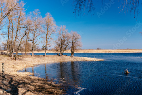 fall landscape with river