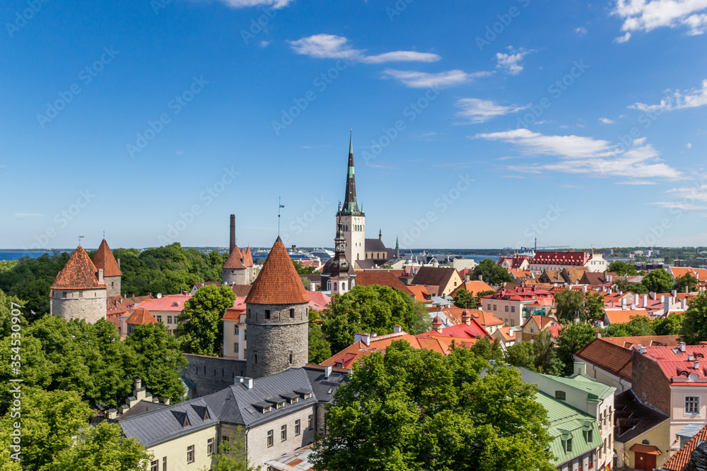 the old city of tallin from above
