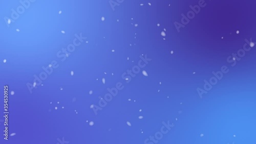Snow Flakes Falling from Sky Motion Graphics Background