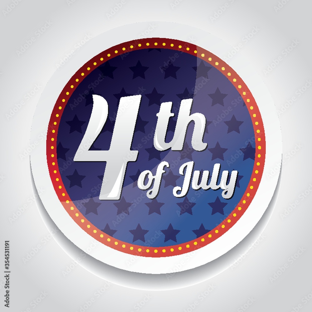 USA independence day badge