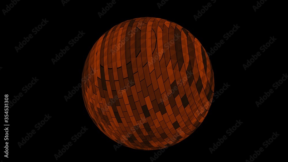 3d ball with abstract volumetric texture. 3d ball with abstract volumetric texture.