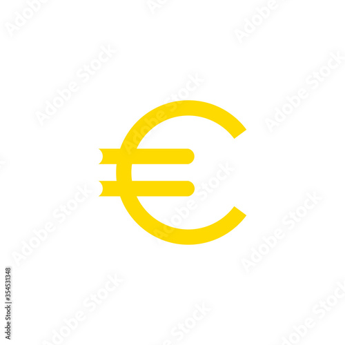 Euro Icon in trendy flat style isolated on white background. Euro symbol for your web site design, logo, app, UI. Vector illustration, EPS10.