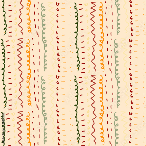Abstract hand-drawn line seamless pattern. Can use for print, template, fabric, presentation, textile, banner, poster, wallpaper, digital paper
