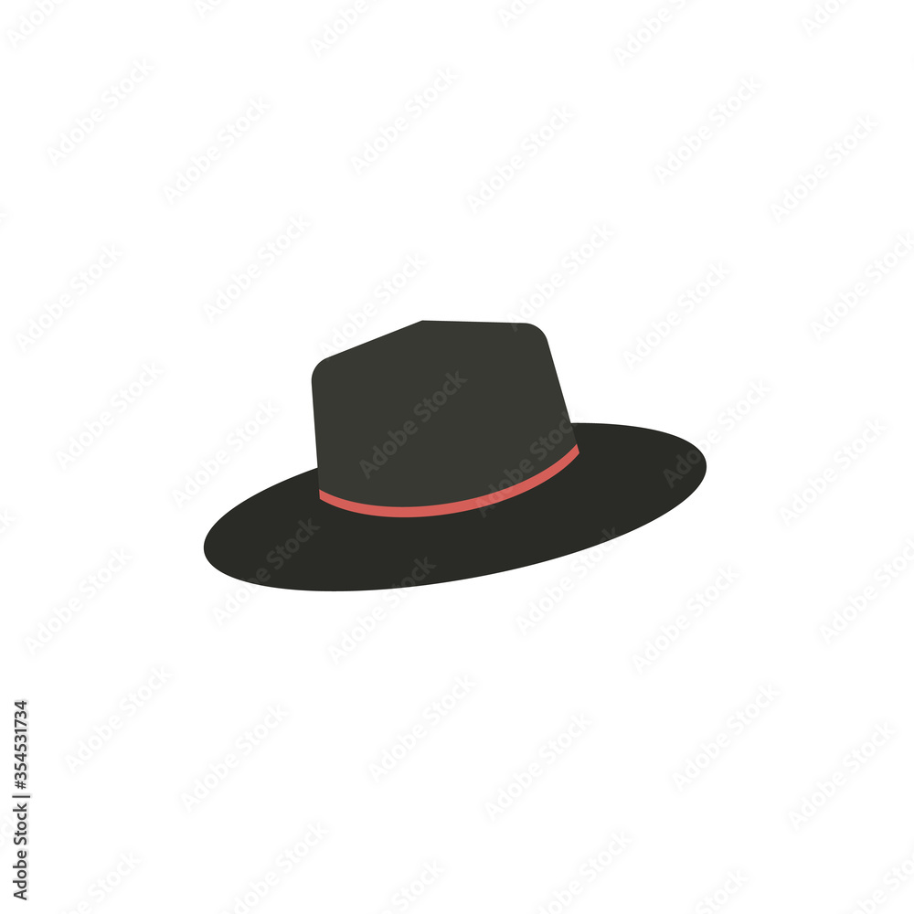 Panama hat icon in black style isolated on white background. stock vector illustration. Panama hat icon in black style isolated on white background. stock vector illustration.
