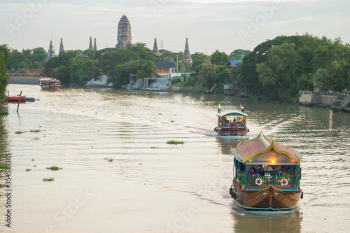 Ayutthaya, Thailand - August 23th 2015: Ayutthaya is the former capital of Phra Nakhon Si Ayutthaya province in Thailand. In 1767, the city was destroyed by the Burmese army.
