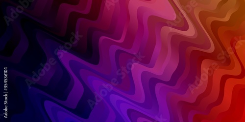 Dark Multicolor vector template with curves. Brand new colorful illustration with bent lines. Pattern for commercials, ads.