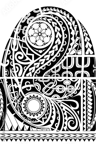 Maori style sleeve tattoo