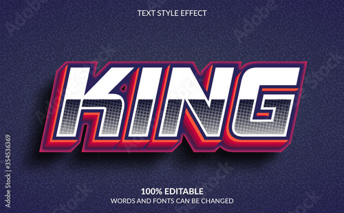 Editable Text Effect, King Squad Esport Text Style