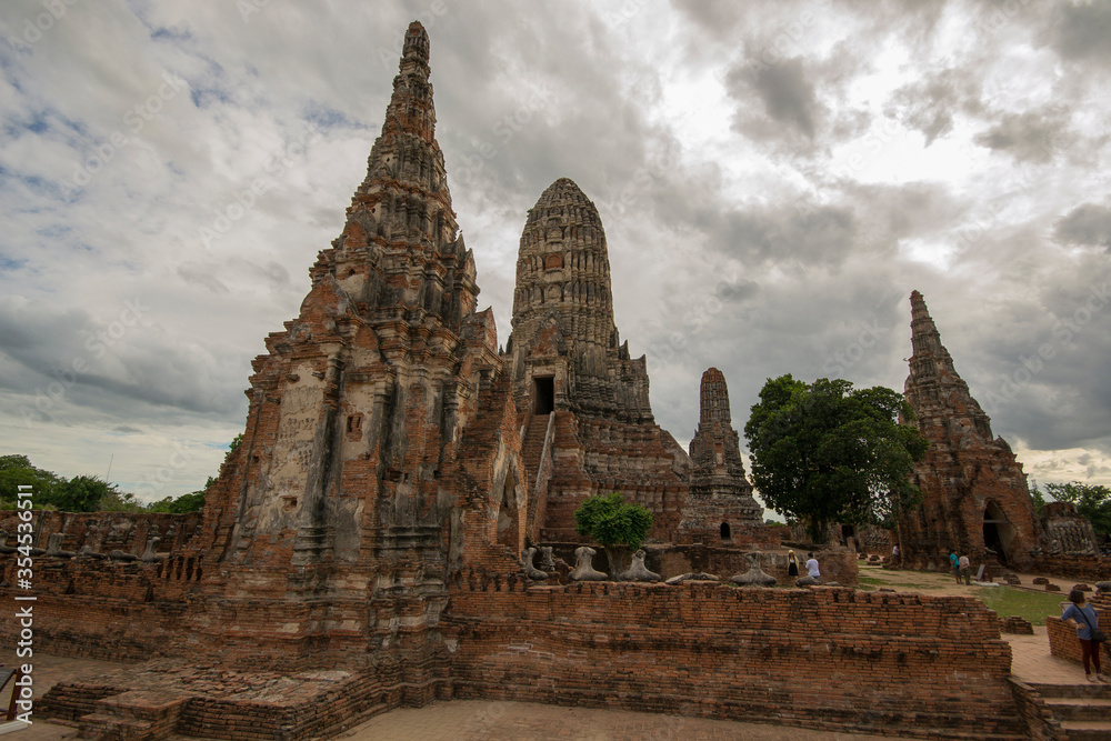 Ayutthaya, Thailand - August 23th 2015: Ayutthaya is the former capital of Phra Nakhon Si Ayutthaya province in Thailand. In 1767, the city was destroyed by the Burmese army.