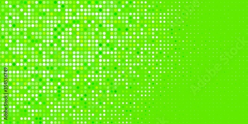 Light Green vector pattern with spheres. Colorful illustration with gradient dots in nature style. Design for posters, banners.