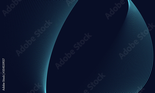Abstract background with blue halftone square elements. Big data concept.