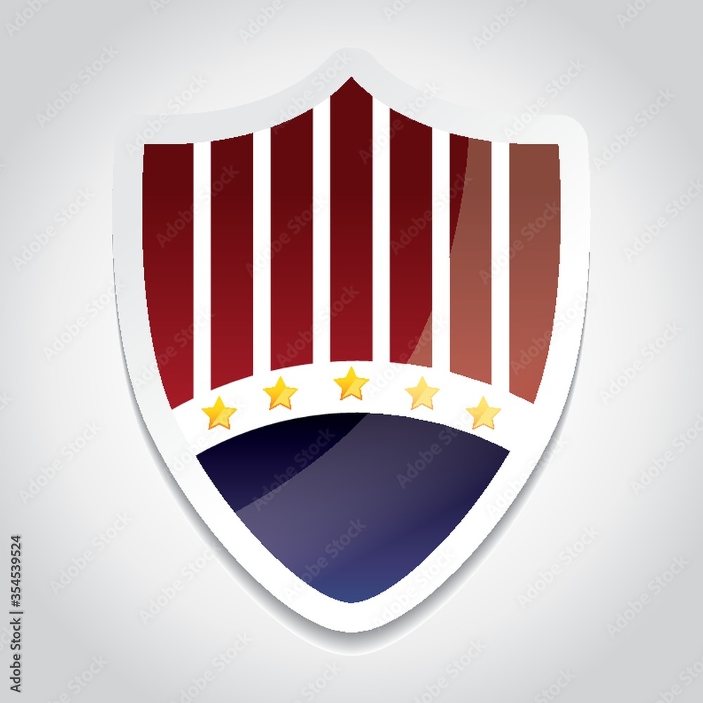 USA independence day shield badge