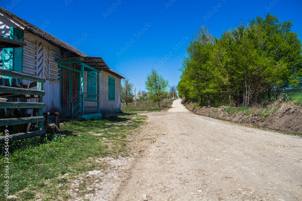 landscape with a rural dirt road