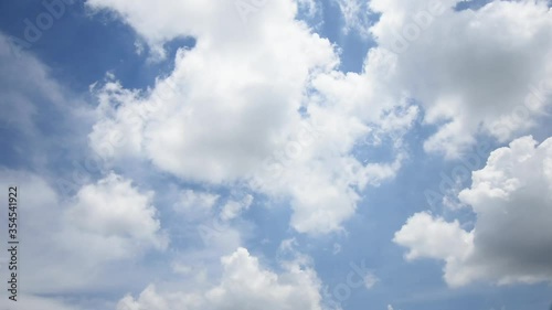 Time lapse motion the clouds are moving fast on the sky in the daytime bright.