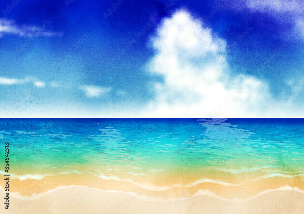 夏の海背景 Stock イラスト Adobe Stock