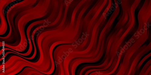 Dark Red vector background with curved lines. Illustration in abstract style with gradient curved. Template for your UI design.