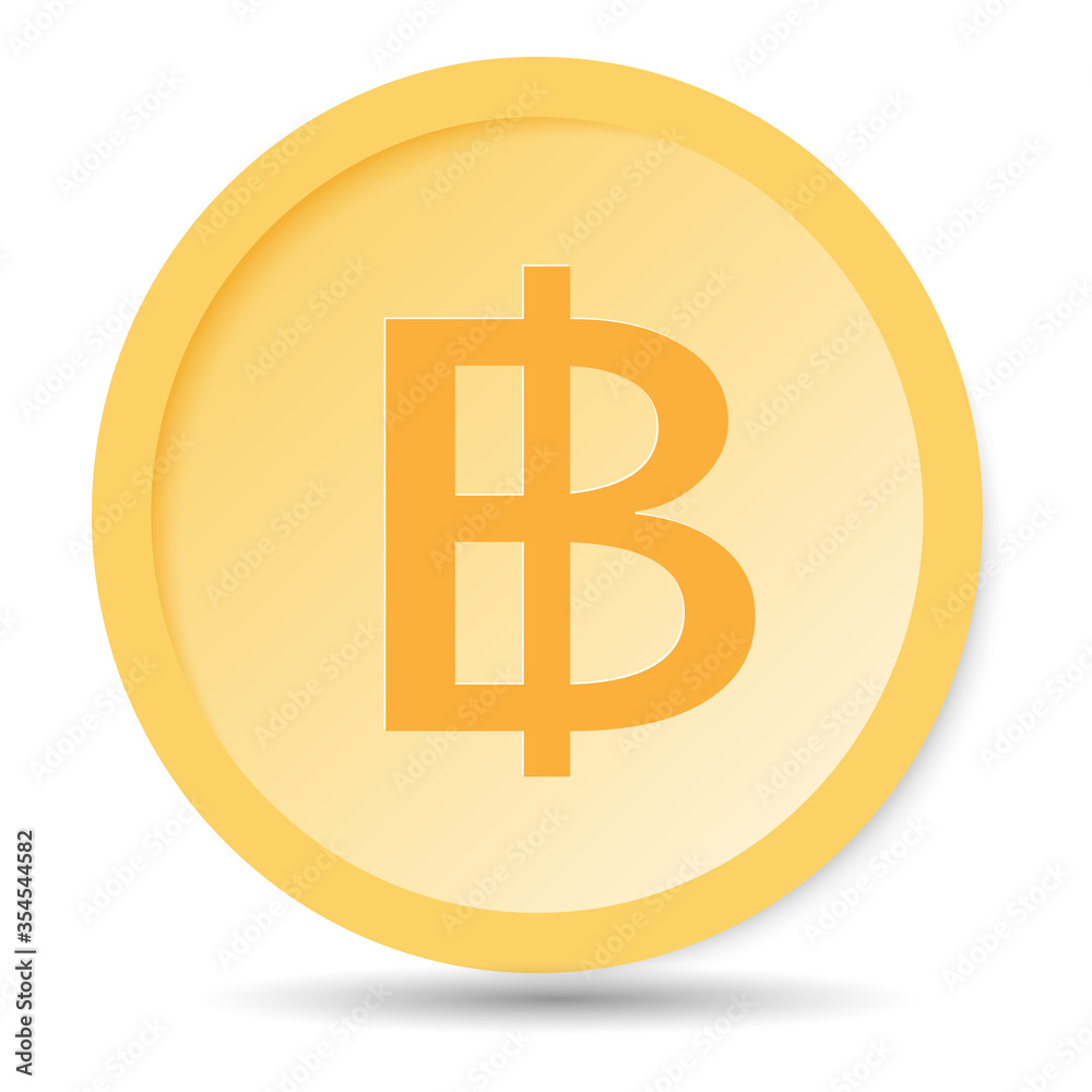 Currency symbol, Baht icon coin for internet money. web projects or