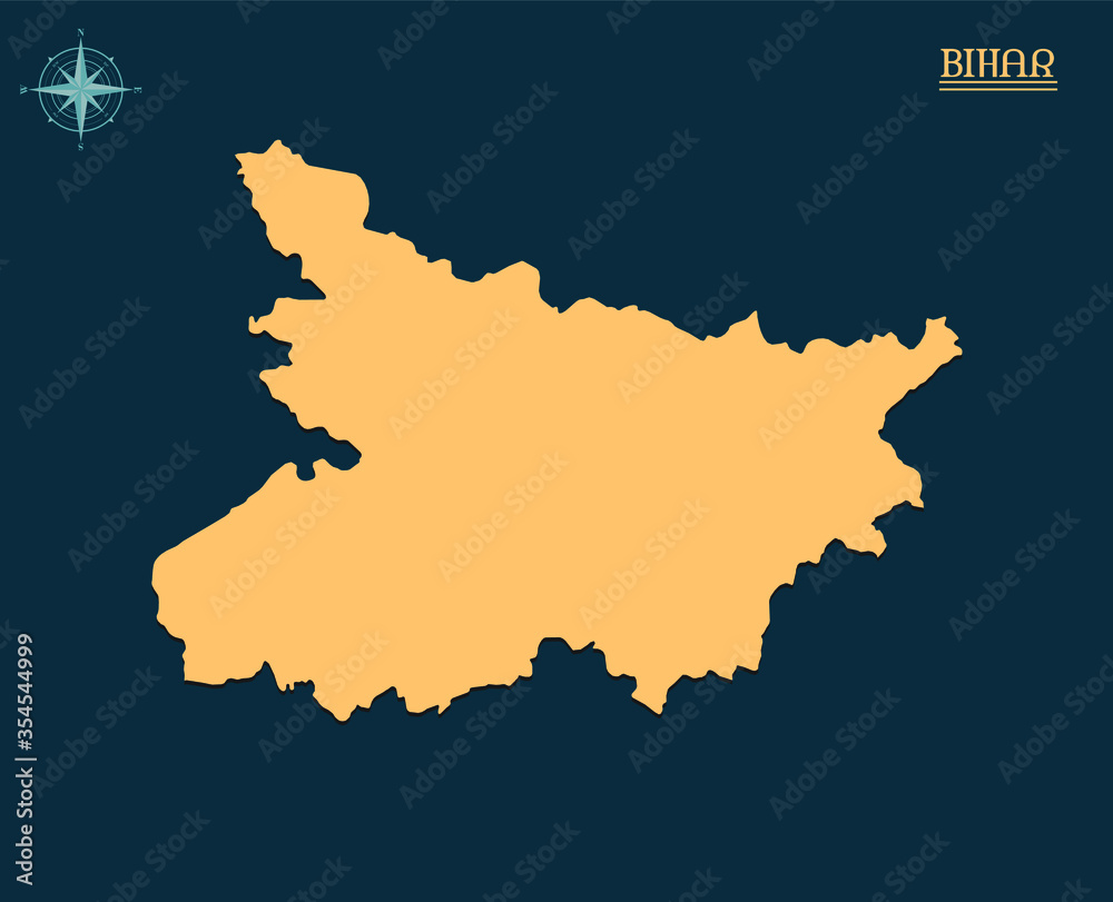 Modern map of BIHAR , india state map BIHAR , indian state infographics