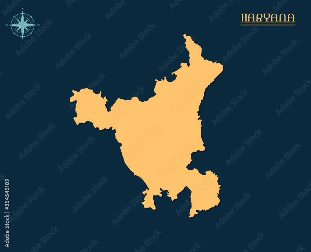 Modern map of HARYANA , india state map HARYANA , indian state infographics