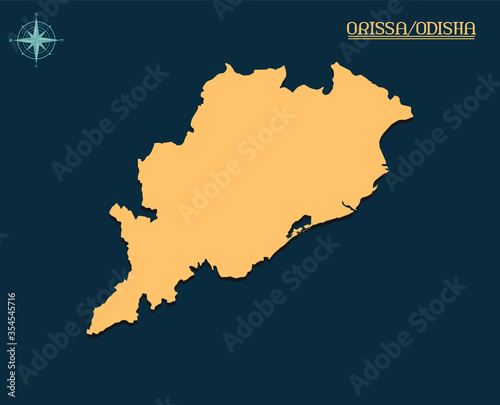 Modern map of ORISSA , india state map ORISSA , indian state infographics