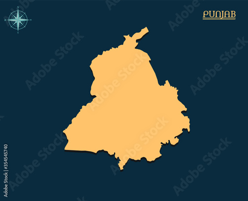 Modern map of PUNJAB , india state map PUNJAB , indian state infographics