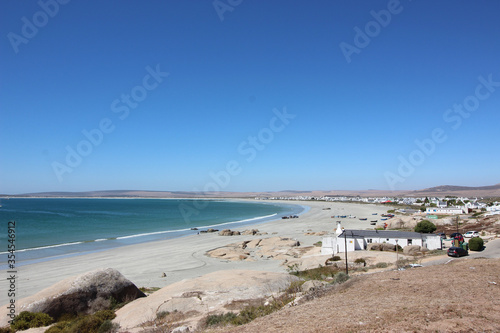 view of the beach and bay
