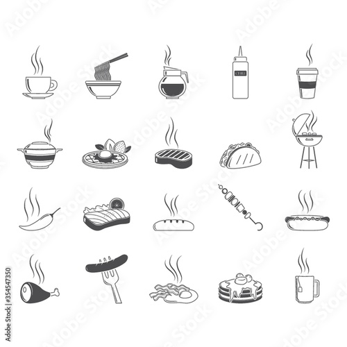 Collection of food icons