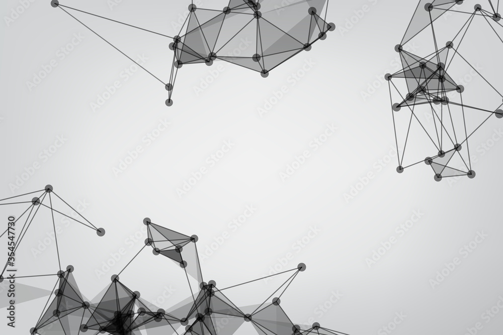 Abstract Polygonal Space Gray Background. Technology connecting dots and line. Abstract Polygonal Space Gray Background. Technology connecting dots and line.