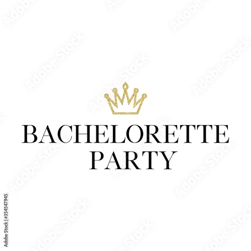 Bachelorette party, hen party or bridal shower handwritten calligraphy card, banner or poster graphic design lettering vector element. 