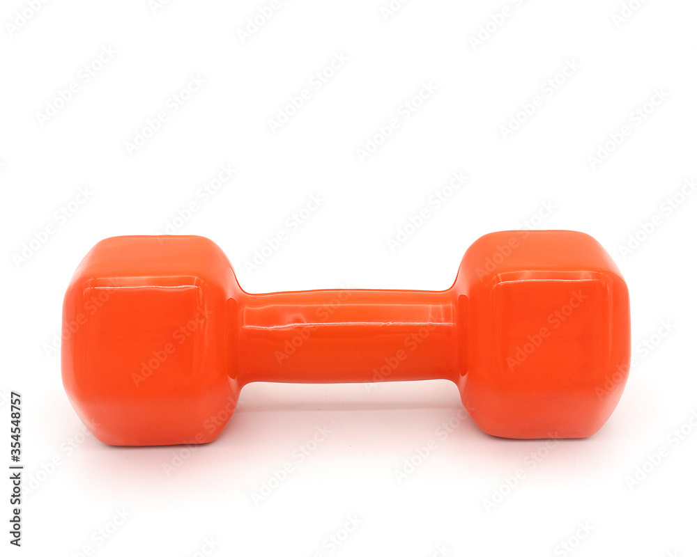 A dumbbell isolated on white A dumbbell isolated on white