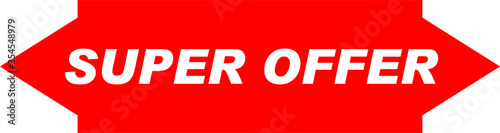 Red Vector Banner supper offer