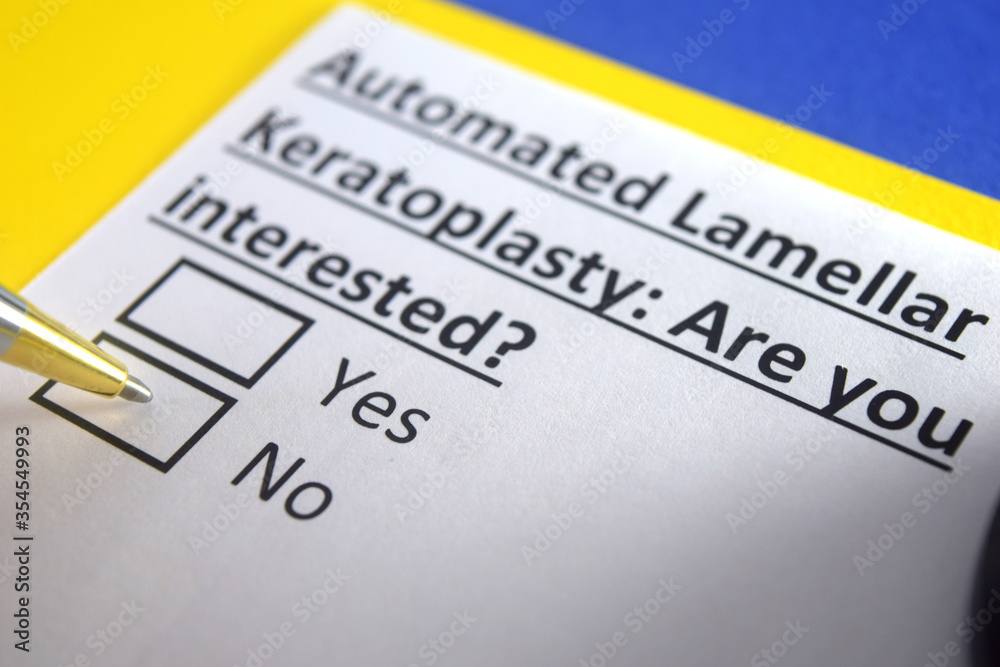 One person is answering question about automated lamellar keratoplasty. One person is answering question about automated lamellar keratoplasty.